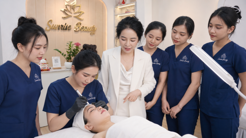 Phun Mày Tản Viền Ombre tại Sunrise Beauty