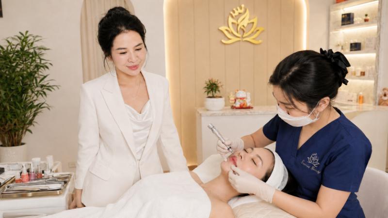 Xử lý màu môi tại Sunrise Beauty